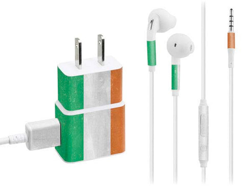 Ireland Flag Distressed Phone Charger Skin